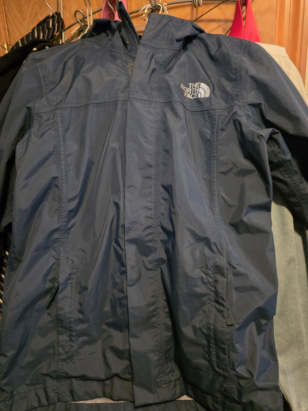 The North Face Navy Hooded Kids Raincoat